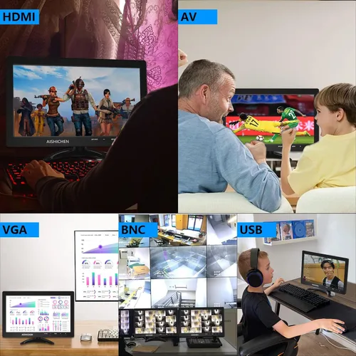 Miniatura 6 de AISHICHEN Monitor pequeño de 10.1 pulgadas, pantalla Raspberry Pi altavoces integrados, mini pantalla 1024 x 600, 60 Hz, 5ms, pantalla IPS