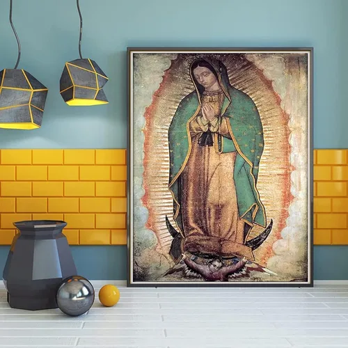 Miniatura 3 de Kits de pintura de diamantes 5D para bricolaje, Virgen María, religión cristiana, Jesús, amor materno, diamantes de imitación de cristal, punto