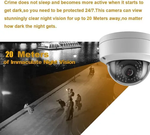 Miniatura 3 de Real HD 4MP Analógica coaxial domo TVI CVI cámara de vigilancia de seguridad CCTV, 2.8mm 100° ángulo de visión amplia, 65 pies visión nocturna IR