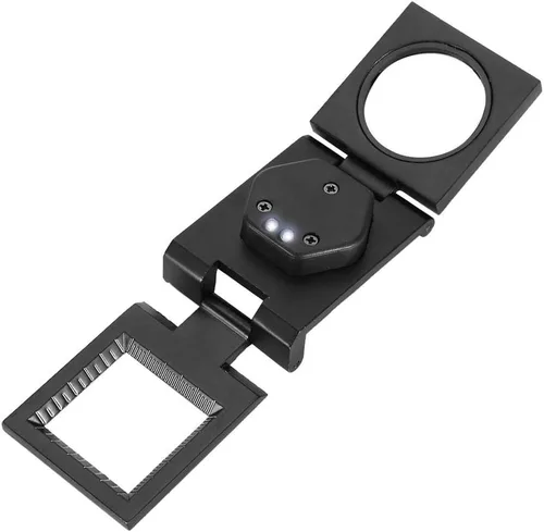 Miniatura 8 de Lupa de 30X para joyeros, lupa plegable portátil de bolsillo con luz LED, lupa de aleación de zinc para reparación de computadora, herramienta