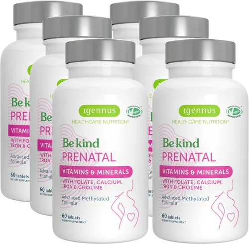 Miniatura 10 de Igennus Multivitamínico prenatal metilado para mujeres, folato para MTHFR, alta absorción, puro y limpio, hierro suave, colina, calcio y magnesio