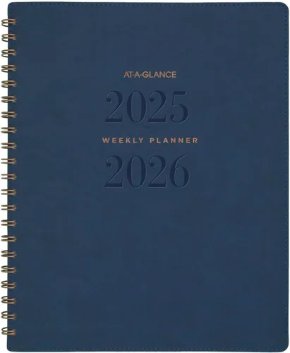 Miniatura 11 de AT-A-GLANCE Planificador 2026-2027 semanal y mensual académico 13 meses julio-julio, 8-1/2 x 11 pulgadas, firma, azul marino (YP905A20)