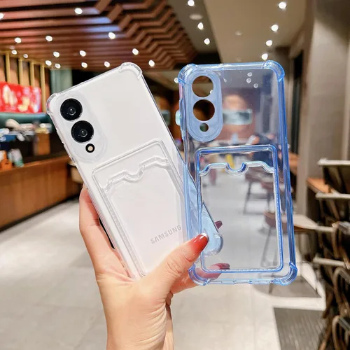Miniatura 79 de Tuokiou Funda para Samsung Galaxy A14 5G, Fundas Protectoras Transparentes con Ranura para Tarjetas, Funda Cartera de TPU Suave Ajustada Resistente