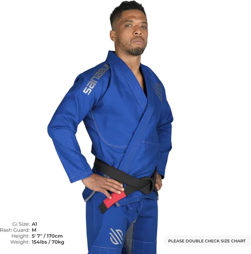 Miniatura 29 de Sanabul Essentials V.2 Ultra Light BJJ Jiu Jitsu Gi (ver guía especial de tallas)