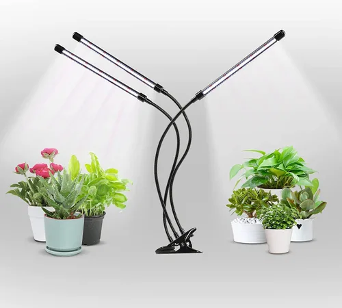 Miniatura 12 de iPower - Lámpara LED de crecimiento con espectro completo para plantas de interior, cuello de cisne ajustable, 2/3 modos de luz y 5/10 niveles rojo