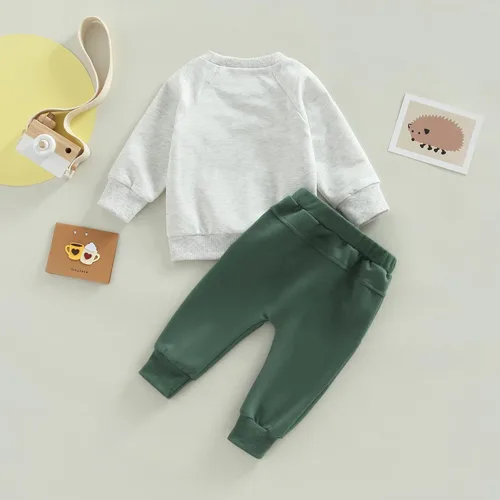 Miniatura 7 de Conjunto de ropa de 2 piezas para bebé y niño pequeño con estampado de vaca