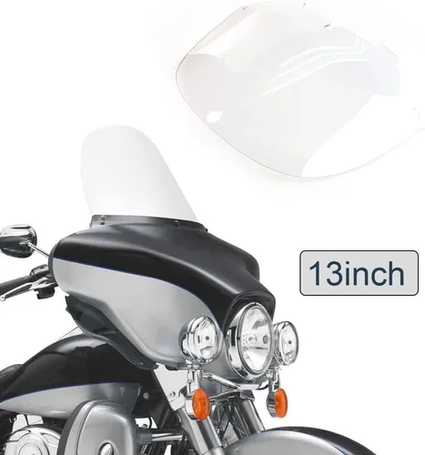 Miniatura 6 de Parabrisas transparente de 13 pulgadas para Harley Davidson Touring Street/Electra Glide/Tri Glide de 1996-2013 Claro