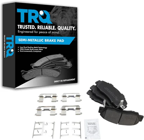Miniatura 131 de TRQ Pastillas de freno delanteras semi metálicas compatibles con Ford Expedition 2018-2021 F-150 2018-2020 Lincoln Navigator 2018-2022