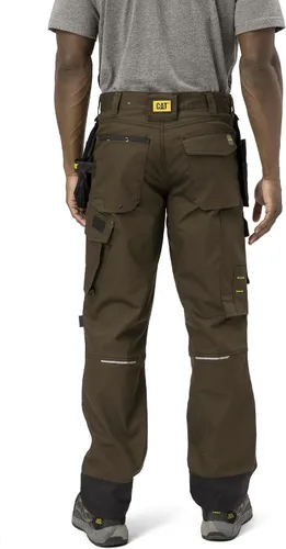 Miniatura 3 de CAT H2O Defender - Pantalones de trabajo resistentes al agua para hombre con rodillas reforzadas, bolsillo tipo cargo con fuelle y bolsas