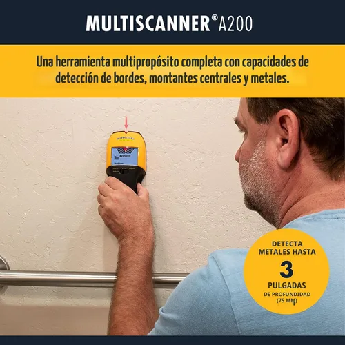 Miniatura 2 de Zircon MultiScanner A200 – Escáner de pared electrónico, detector de pernos y metales con detección de cables de corriente alterna en vivo, puntero