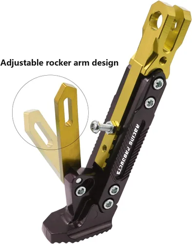 Miniatura 4 de Caballete de motocicleta universal ajustable con soporte lateral para pie, caballete de estacionamiento para motocicleta eléctrica, soporte lateral