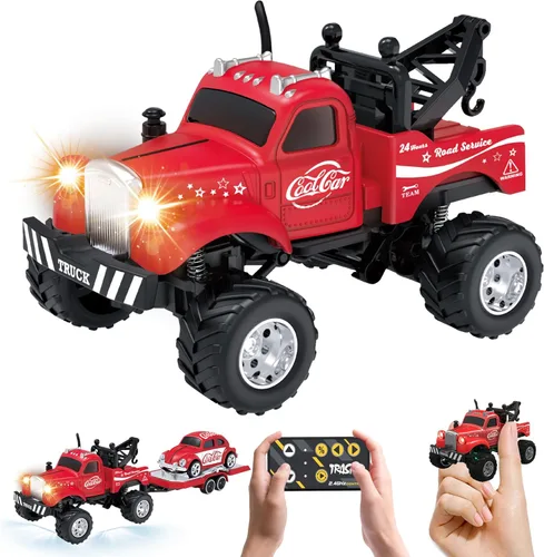 Miniatura 11 de MOONTOY Camión Mini de Aleación RC de Escala 1:64 con Luces LED, Coche de Juguete de Control Remoto y App de 2.4Ghz, Coche de Bolsillo de 3 Azul