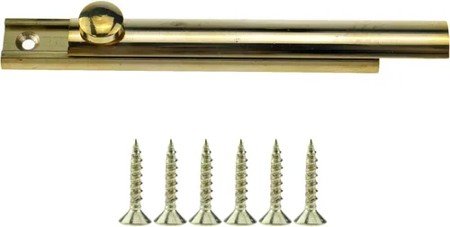 Miniatura 3 de Perno de superficie de latón macizo dorado de 4 pulgadas con tornillos
