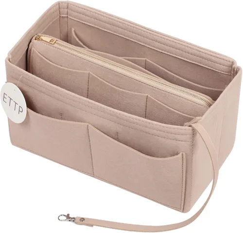 Organizador de bolso, bolsa de fieltro con zíper de metal, organizador de bolso Speedy, Neverfull, Tote, 7 colores, 5 tamaños
