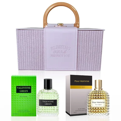 Miniatura 10 de 6PM - Juego de colonia de pareja Royal & Pink, 100 mlx2 Eau de Parfum de larga duración aroma floral y afrutado para mujeres y hombres, perfume