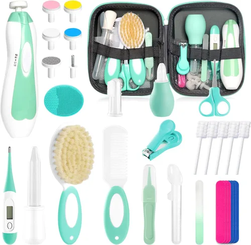 Miniatura 16 de Kit de cuidado y aseo para bebés recién nacidos, kit de cuidado de bebé de 31 piezas mejorado, kit de seguridad para recién nacidos, set de cuidado