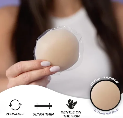 Miniatura 2 de Inodes Cubiertas reutilizables para pezones Cubiertas invisibles sin pezones Pasties de silicona Pétalos Pétalos de pecho Sujetador adhesivo