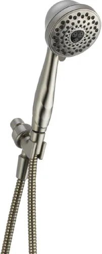 Miniatura 2 de Delta Faucet Cabezal de ducha de mano de 7 pulverizaciones con manguera, cabezal de ducha de mano cromado, ducha de mano, cabezal de ducha