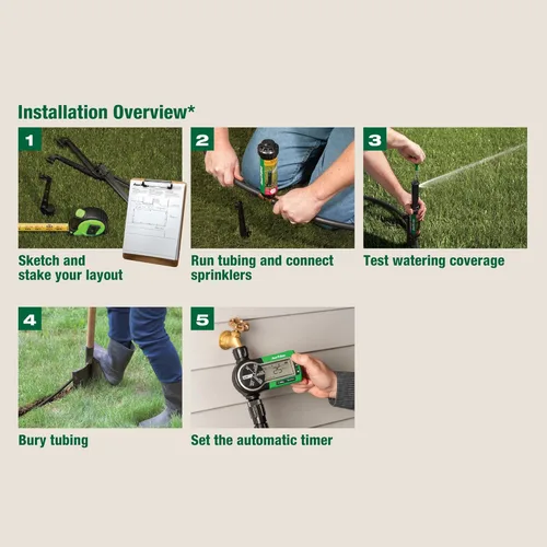 Miniatura 4 de Rain Bird 32ETI Kit de sistema de rociadores automático fácil de instalar en tierra