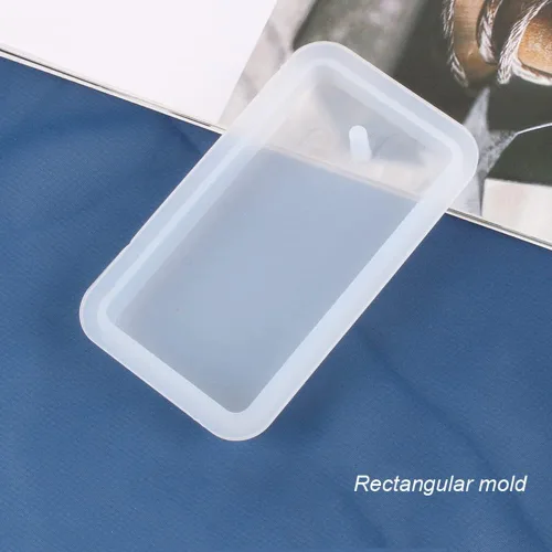 Miniatura 7 de 4 piezas de molde rectangular de silicona para llavero rectángulo, dijes de resina epoxi, moldes de resina rectangular para manualidades, joyería
