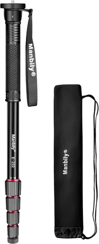 Manbily Monopod de cámara de 65 pulgadas, monopie de viaje de aluminio de 5 secciones para cámaras réflex digitales Canon, Nikon, Sony, videocámara,