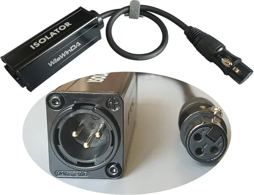 XLR - Aislador de bucle de tierra para sistema estéreo para el hogar, altavoz, audio de coche, kit de automóvil, reproductor de audio (elimina el