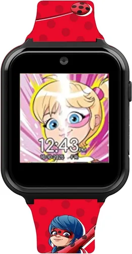 Miniatura 3 de Miraculous Kids - Reloj inteligente interactivo para niños, reloj con pantalla táctil con 10 caras intercambiables, contador de pasos