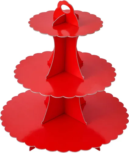 Miniatura 18 de Soleebee Soporte para Cupcakes de 3 Niveles, Torre de Cupcakes de Cartón, Torre de Soporte para Pasteles de Postre para Decoración de Cumpleaños