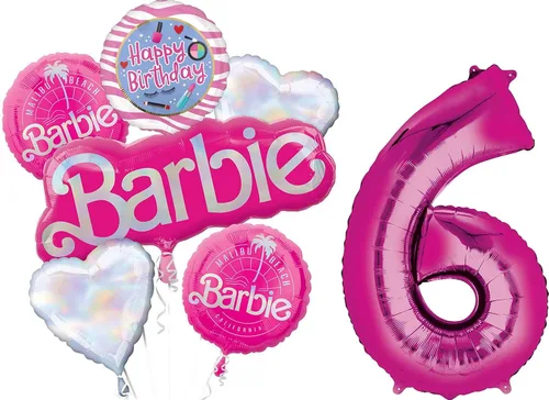 Anagram Suministros para fiesta de cumpleaños número 6 de California Dreaming, decoración de ramo de globos