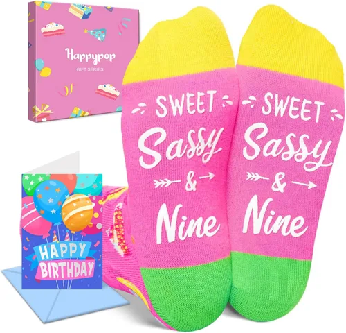 Miniatura 9 de HAPPYPOP Birthday Gifts Ideas - Socks for 6-10 Year Old, Birthday Gift with Greeting Card