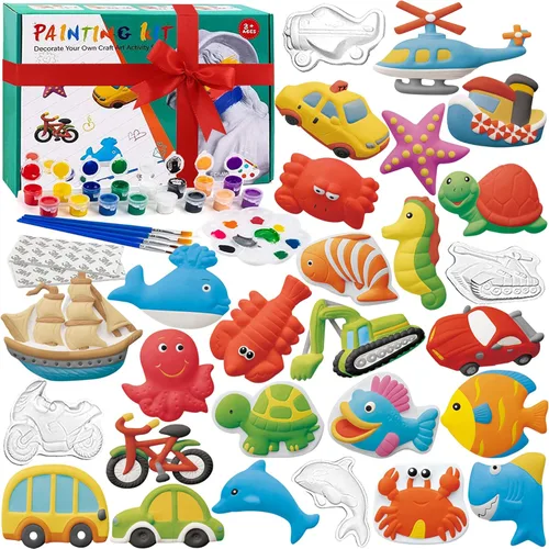 KODATEK 80 piezas de artes y manualidades para niños de 4 a 8 años, kit de pintura para niños, kit de actividades de manualidades de Pascua,