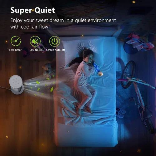 Miniatura 4 de ARLIME Enfriador de aire evaporativo, ventilador de torre de enfriamiento portátil 3 en 1 con control remoto, oscilación de 70°, 3 velocidades