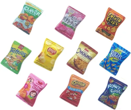 Botellas de bebidas en miniatura, aperitivos, alimentos, pasteles, decoración de casa de muñecas, juego de cocina, juguetes de fiesta (10 piezas de