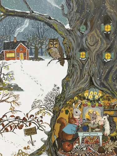 Miniatura 2 de New York Puzzle Company - Loré Pemberton Cold Hollow - Rompecabezas de 1000 piezas para noches de juegos familiares por Loré Pemberton