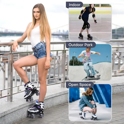 Miniatura 3 de Paquete de 8 ruedas de 32 x 58, 82 A con rodamiento instalado y 2 topes de punta para patinaje de doble fila, accesorios de repuesto adecuados