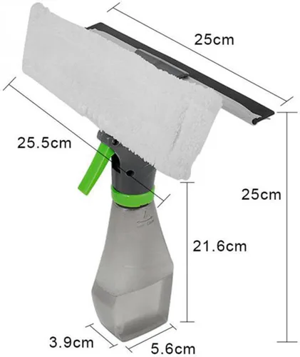 Miniatura 4 de MagiDeal Herramienta limpiador de ventanas con pulverizador para botellas