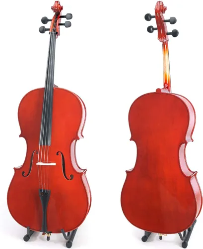 Miniatura 2 de Cecilio Violonchelo de tamaño completo 4/4 con estuche duro y suave, soporte, arco, colofonia, puente y juego extra de cuerdas, CCO-100