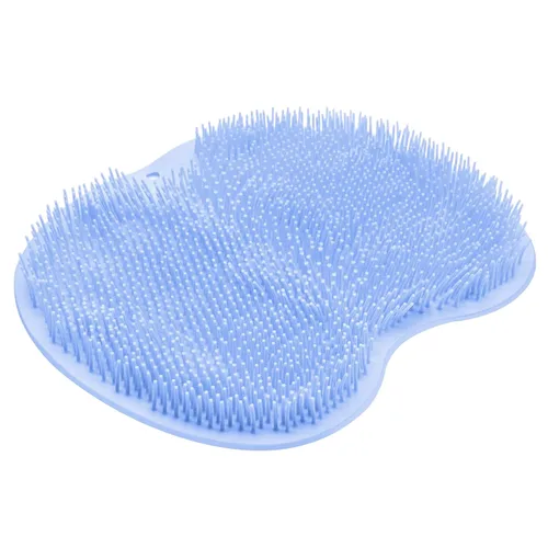Miniatura 9 de Tapete de Limpieza de Pies para Ducha, Limpiador de Espalda Montado en la Pared, Almohadilla Exfoliante para Baño, Copas de Succión Negro