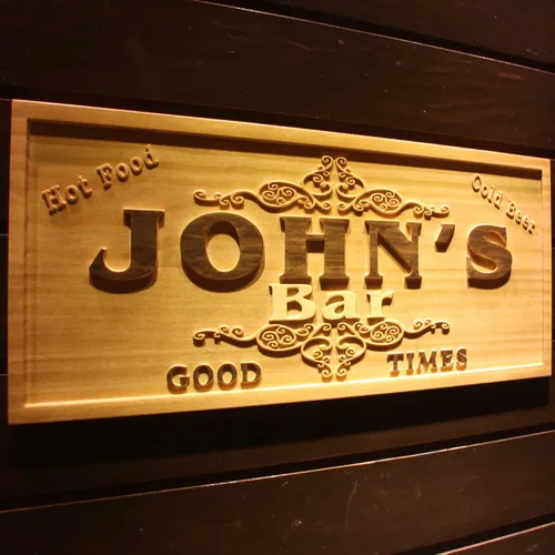 Miniatura 37 de ADVPRO wpa0053 - Letrero personalizado con nombre grabado en 3D de madera para el hogar, bar, cerveza, decoración del hogar, placas de casa de lago