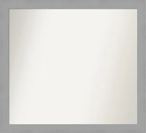 Miniatura 91 de Amanti Art Espejo de baño plateado para sobre fregadero, 23 x 23 pulgadas, espejo cuadrado plateado en ángulo, marco de madera moderno medio, se