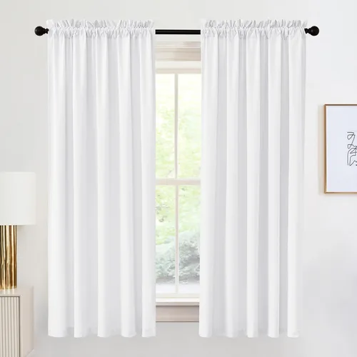 Miniatura 73 de RYB HOME Cortinas de terciopelo verde oliva de 72 pulgadas de largo, cortinas opacas con aislamiento térmico, tratamiento de ventana, decoración