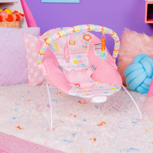 Miniatura 6 de Bright Starts Silla Mecedora para Bebé con Vibraciones Relajantes - Asiento para Bebés - Desmontable - Barra de Juguetes, Pies Antideslizantes, 0-6