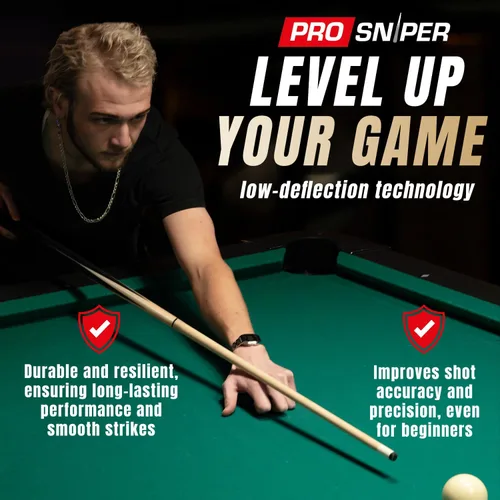 Miniatura 3 de Prosniper Premium Pool Sticks Set of 4 58-Inch, 19-Oz Canadian Ashwood Pool Cue with Low-Deflection Shaft & 4 Extra Chalks Pro-Grade Billiard