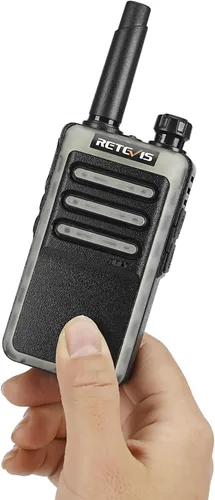 Miniatura 14 de Retevis RB66 Walkie Talkie de 1 hora de carga rápida, radios portátiles FRS bidireccionales con auricular, carga USB-C, linterna, diseño