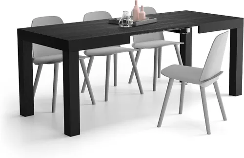 Miniatura 5 de Mobili Fiver, mesa extensible First, fresno negro, fabricada en Italia