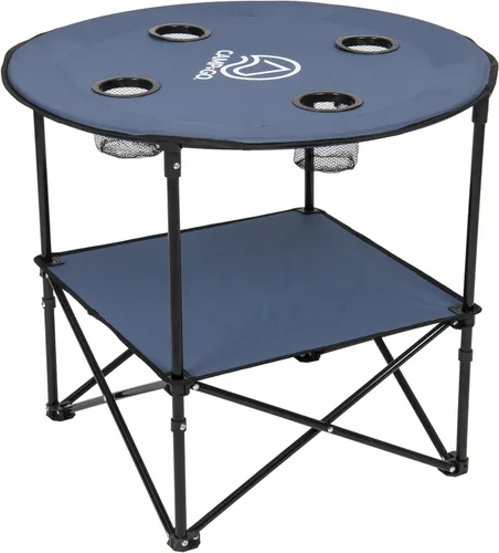 Miniatura 5 de Camp & GO - Mesa redonda de tela ligera y portátil, plegable, de 28 pulgadas, color azul pizarra