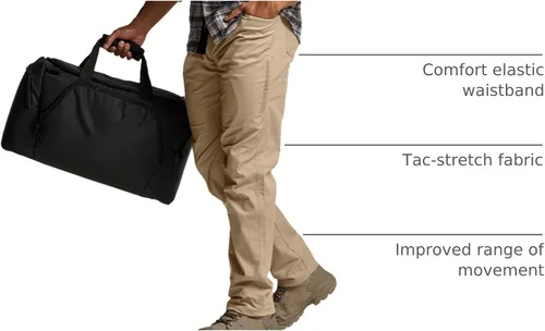 Miniatura 39 de CQR – Pantalones tácticos elásticos tipo cargo para hombre, resistentes al agua, de tela ripstop (antidesgarros), ligeros, ideales para uso diario