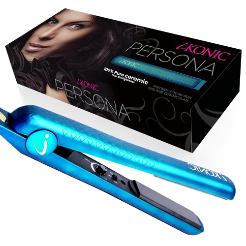 IKONIC Placas flotantes de 1.25 pulgadas, plancha de pelo de cerámica 100% pura y plancha plana – calentamiento rápido, antiestática, tecnología