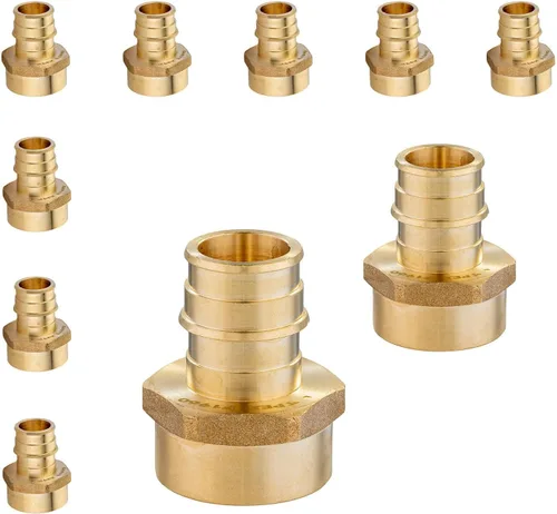 Miniatura 11 de Paquete de 2 accesorios de expansión Niikappu Pex-A, adaptador de flujo completo NPT hembra de 1 pulgada Pex-A x 1 pulgada, accesorio de tubería