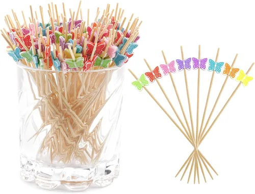Miniatura 12 de 100 piezas de palillos de cóctel para bebidas, decoraciones de San Valentín, palillos de dientes elegantes para aperitivos, palillos de dientes